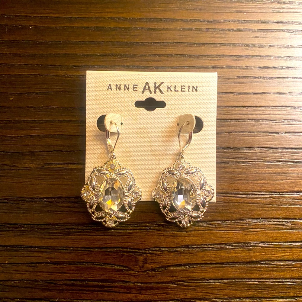 NEW Anne Klein silver earrings